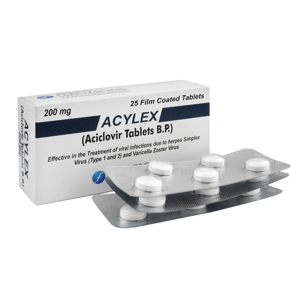 Acylex 200mg 25 Tablets – One Health
