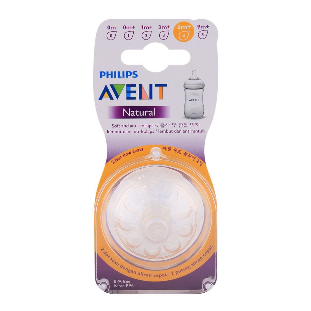 Avent natural sale teat fast flow