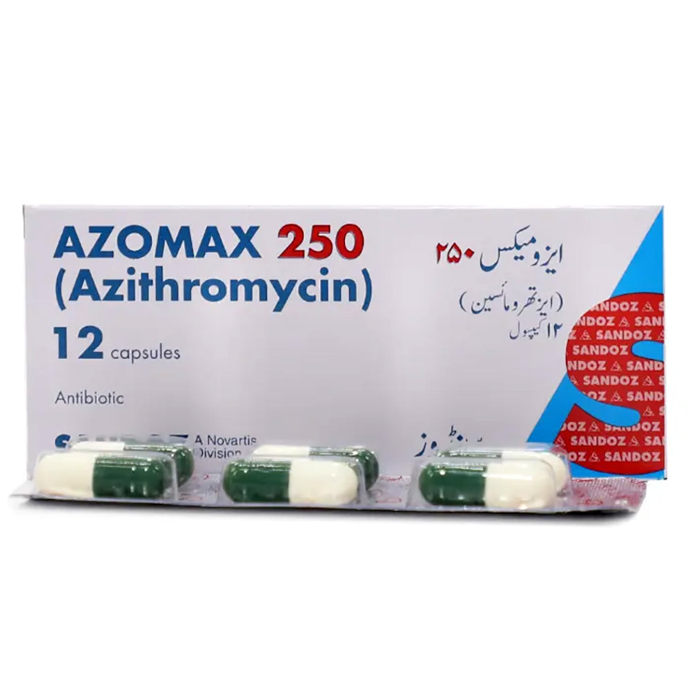 Azomax 250mg 12 Capsules – One Health